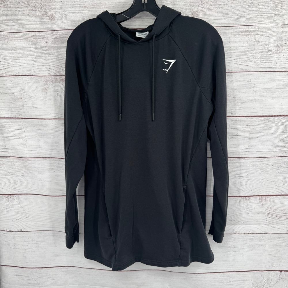 Gymshark Shirt Small Pullover Hoodie Lightweight Training Gym Activewear Black